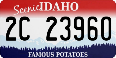 ID license plate 2C2396O