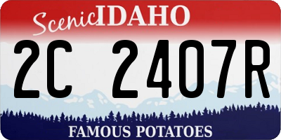 ID license plate 2C2407R