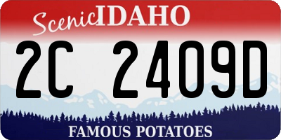 ID license plate 2C2409D