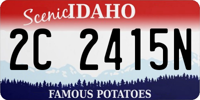ID license plate 2C2415N