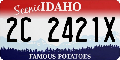 ID license plate 2C2421X