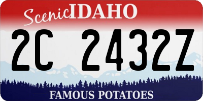 ID license plate 2C2432Z