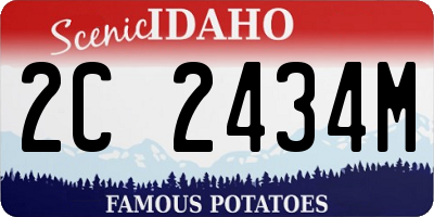 ID license plate 2C2434M