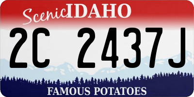 ID license plate 2C2437J