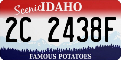 ID license plate 2C2438F