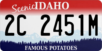 ID license plate 2C2451M