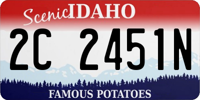 ID license plate 2C2451N