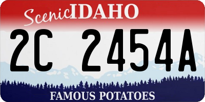 ID license plate 2C2454A