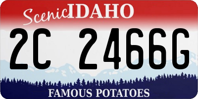 ID license plate 2C2466G