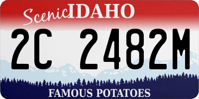 ID license plate 2C2482M