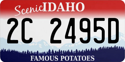 ID license plate 2C2495D