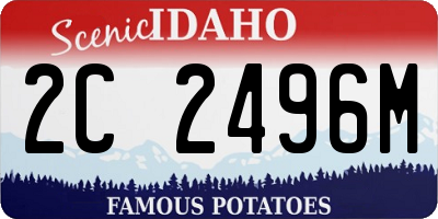 ID license plate 2C2496M