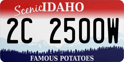 ID license plate 2C2500W