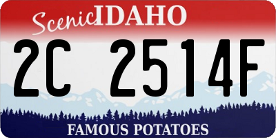 ID license plate 2C2514F