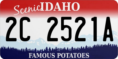 ID license plate 2C2521A