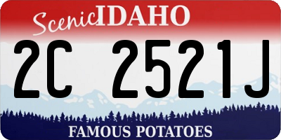 ID license plate 2C2521J