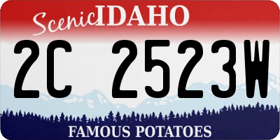 ID license plate 2C2523W