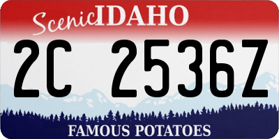 ID license plate 2C2536Z