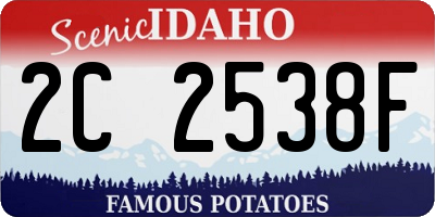 ID license plate 2C2538F