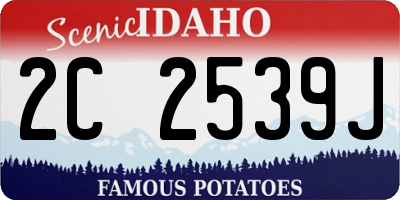 ID license plate 2C2539J