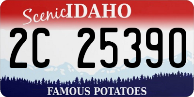ID license plate 2C2539O