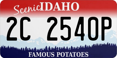 ID license plate 2C2540P
