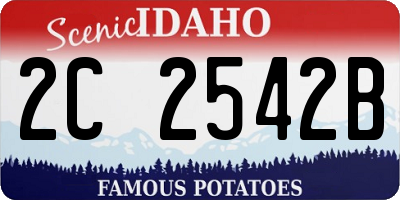 ID license plate 2C2542B