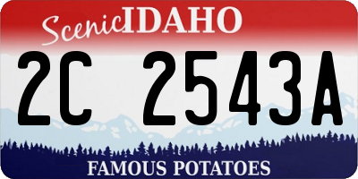 ID license plate 2C2543A