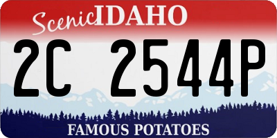ID license plate 2C2544P