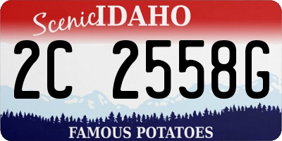 ID license plate 2C2558G