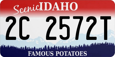 ID license plate 2C2572T