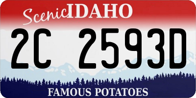 ID license plate 2C2593D