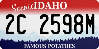 ID license plate 2C2598M