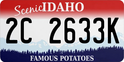 ID license plate 2C2633K