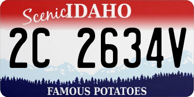 ID license plate 2C2634V