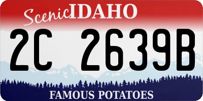 ID license plate 2C2639B