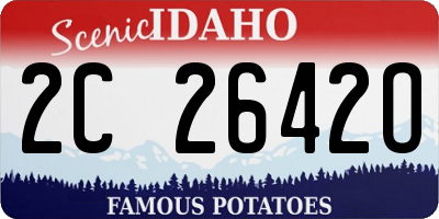 ID license plate 2C2642O