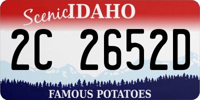 ID license plate 2C2652D