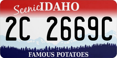 ID license plate 2C2669C