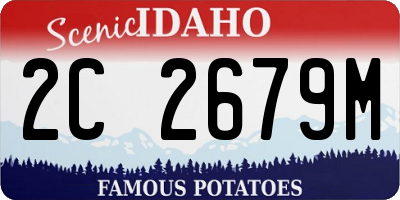 ID license plate 2C2679M