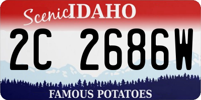 ID license plate 2C2686W