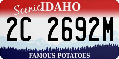 ID license plate 2C2692M