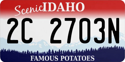 ID license plate 2C2703N