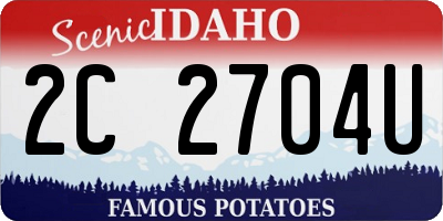 ID license plate 2C2704U