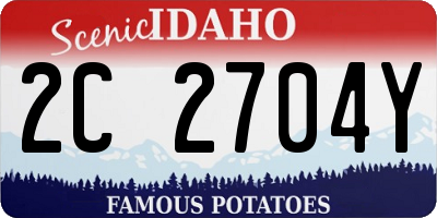 ID license plate 2C2704Y