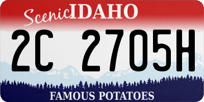 ID license plate 2C2705H