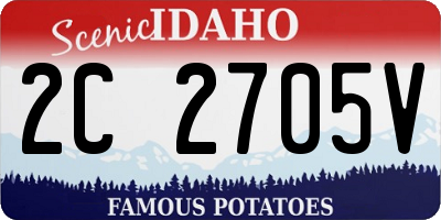 ID license plate 2C2705V