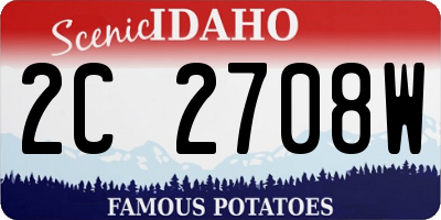 ID license plate 2C2708W