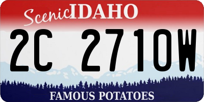 ID license plate 2C2710W