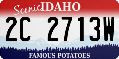 ID license plate 2C2713W